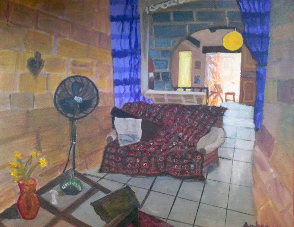 A room in Bormla - Acryilic on canvas by Andipainting