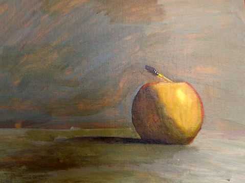 Still life with apple