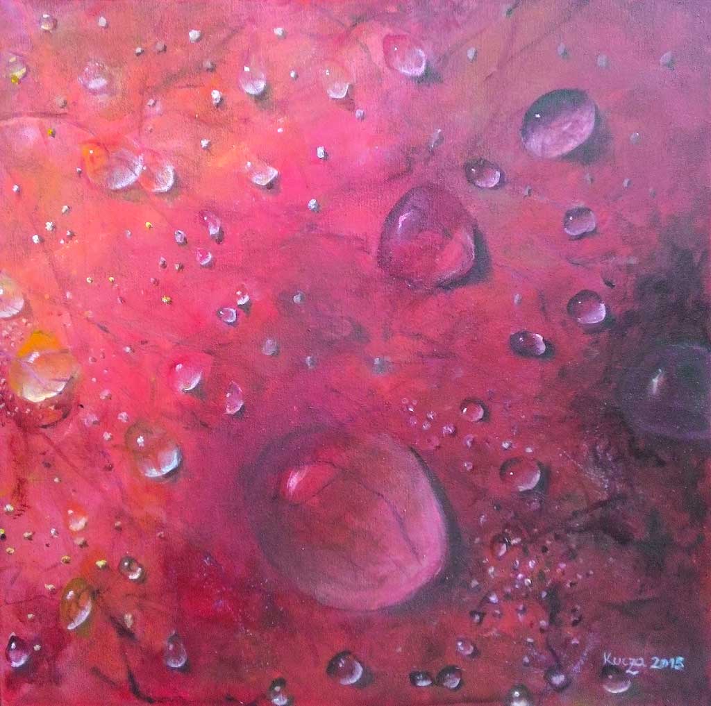 Raindrops - Acryilic on canvas by Andipainting